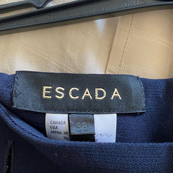 Escada Navy Blue StraightLeg Pants - Picture 3 of 3